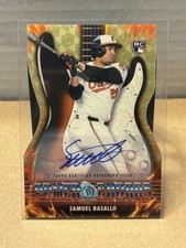 Marketplace image: 2026 Bowman Samuel Basallo Power Chords 1/1 Superfractor Auto Rookie Card