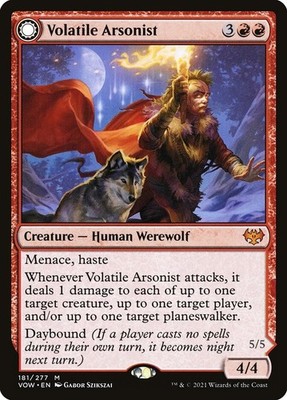 Volatile Arsonist Dire-Strain Anarchist Crimson Vow 181 MTG Regular Mythic NM