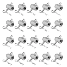 20 Pack Aluminum Half Conical Coupler with Clips Pins for Stage Truss Bed Pla...