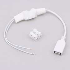 AC 220V To DC 5V/1A 5W White Wifi Camera DIY Monitorn Female USB Adapter A5