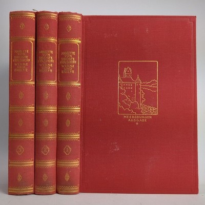 Buch: Werke und Briefe, Annette von Droste-Hülshoff, 1925, F. W. Hendel, 3 Bände