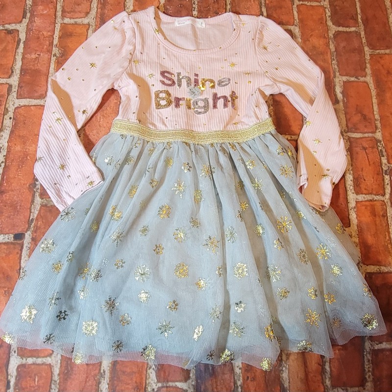 Young Hearts Girls Shine Bright Tutu Dress Sz 4 Stars