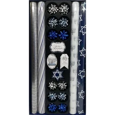 Tom Smith Hanukkah Wrapping Paper Coordinating Tags and Bows