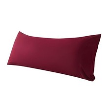 Body Pillow Cover Cotton Fabric, Long Pillowcase Body 20" x 54" Burgundy Red