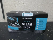 PurSteam SteamBurst+ 1750W Steam Iron, Ceramic Soleplate, Adjustable Steam