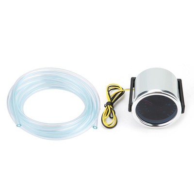 Jauge Turbo Boost Qiilu 2 Pouces - LED Rouge, Pour Voiture 12V Avec Tuyau PVC