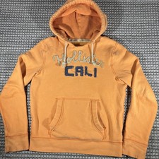 Vintage Hollister Cali HCO Y2K Hoodie Orange Peach Size Medium Men s Distressed