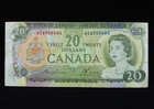 1969 $20 Dollars Bank of Canada Banknote WC 6959484 Lawson Bouey F Grade