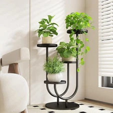 Bamworld Tall Plant Stand Indoor Modern Plant Stands for Indoor Plants 4 Pots...