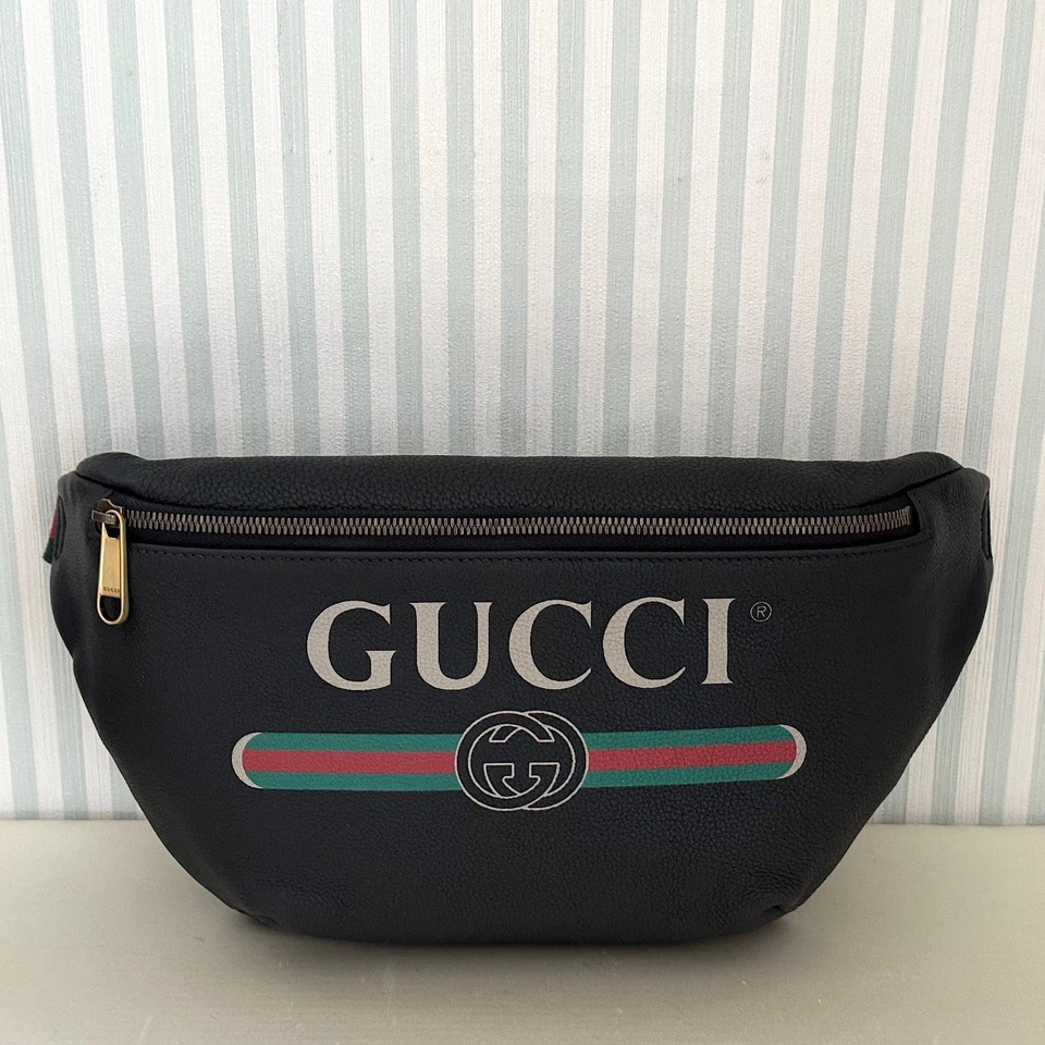 GUCCI 530412 Gucci marsupio in vita con stampa marsupio linea sherry nero - Immagine 4 di 4