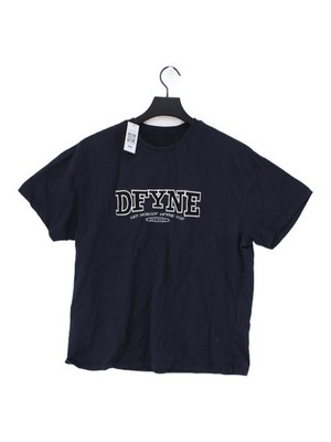 DFYNE Herren T-Shirt XS Blau Grafik 100% Baumwolle Basic
