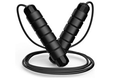 Tangle-Free Rapid Speed Jump Rope with Ball Bearings - Adjustable Steel Cable