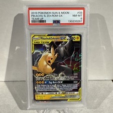 Pikachu & Zekrom GX 33/181 Sm-Team Up Holo PSA 8 on eBay