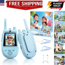 2 Pack Walkie Talkies for Kids, Rechargeable Kids Video Walkie Talkies with C...