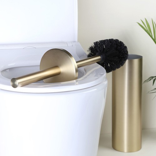 Juego de cepillos de inodoro de acero inoxidable con base de mango largo para baño de 1 pieza Home - Imagen 5 de 17