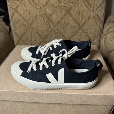 Veja Nova Canvas Sneakers Black Womens Size 6 Excellent