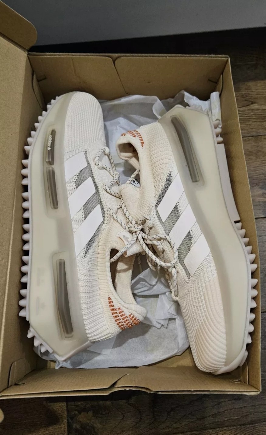 Adidas NMD S1 Taupe Bliss Orange BEIGE/Smoke Grey Size UK 10 RRP 180 BNIB image 3