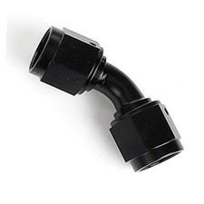 -10 AN Female to -10 AN Female 45 Degree Swivel Coupler Union 10AN Black 45