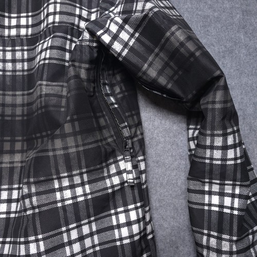 Burton Jacket Mens Large Black White Plaid Hooded TWC Tracker Snowboard Dryride - Picture 16 of 21