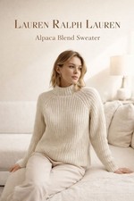 VTG 80/90s Lauren Ralph Lauren Wool Alpaca Blend Knit Mock Neck Sweater Sz L