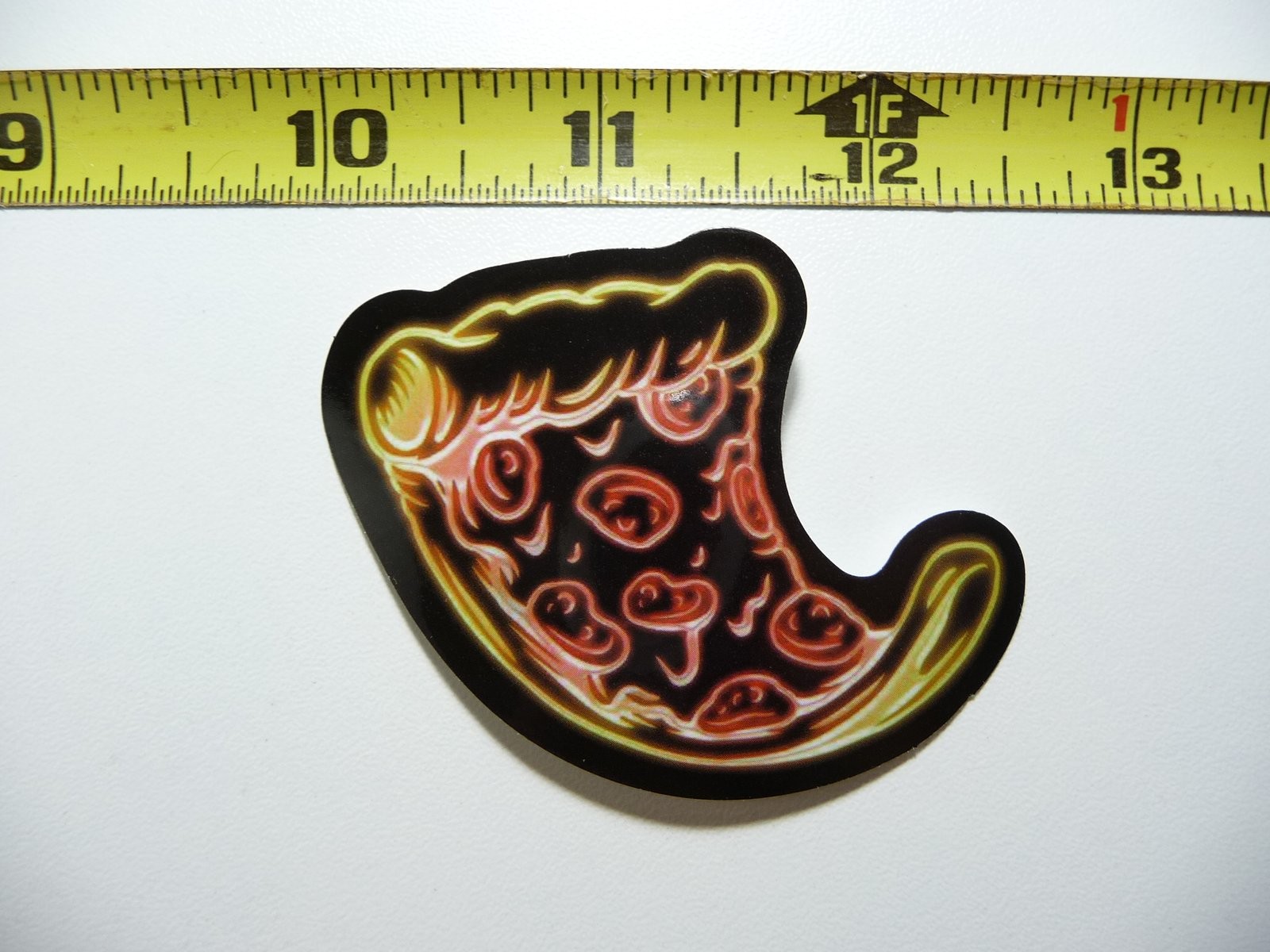 Funny Neon Pizza Slice Decal Sticker for Laptop Cute Decor