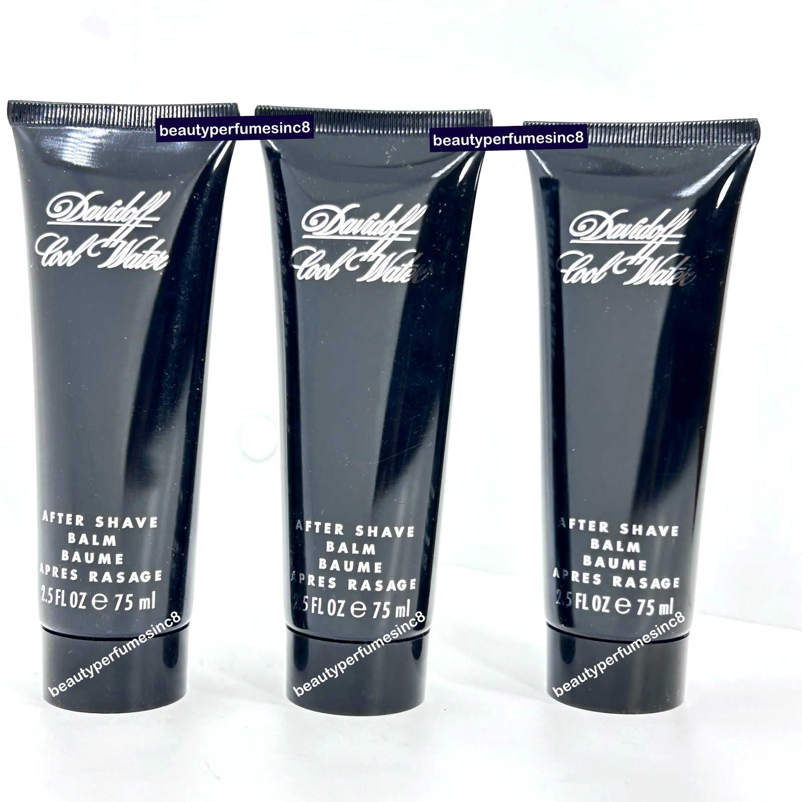 Lot of 3 PCs - Davidoff COOL WATER After Shave Balm 2.5 Oz (3x2.5 oz )