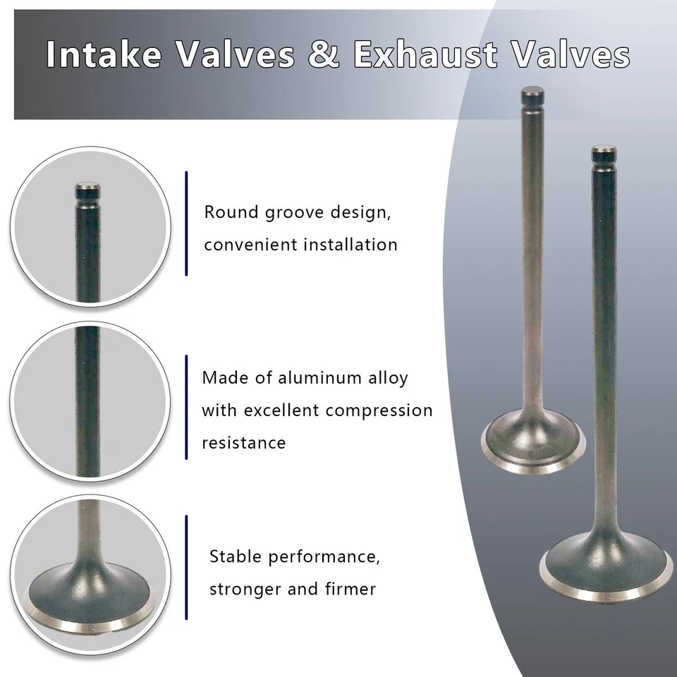 Engine Top End Rebuild Gakset Kit & Intake Exhaust Engine Valves Spring Seal ... - Image 4 of 4