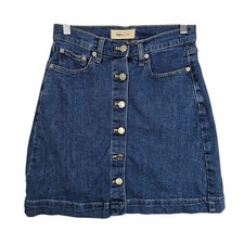 Gap 2/26 Women Denim Button Front Jean Skirt Above Knee
