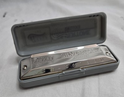 Huang 103 Silvertone Deluxe Harmonica Key Of C# With Case  Musical Instrument