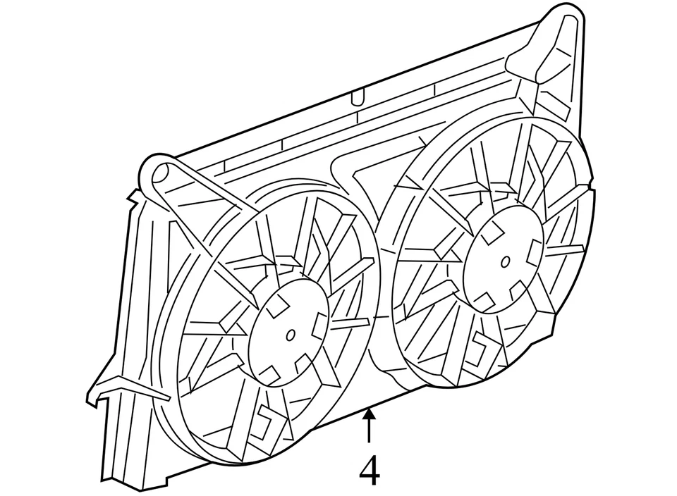 Conjunto de ventilador de refrigeración del motor GMC Sierra 1500 2007-2014 usado 15780789 OEM Foto 2 de 4