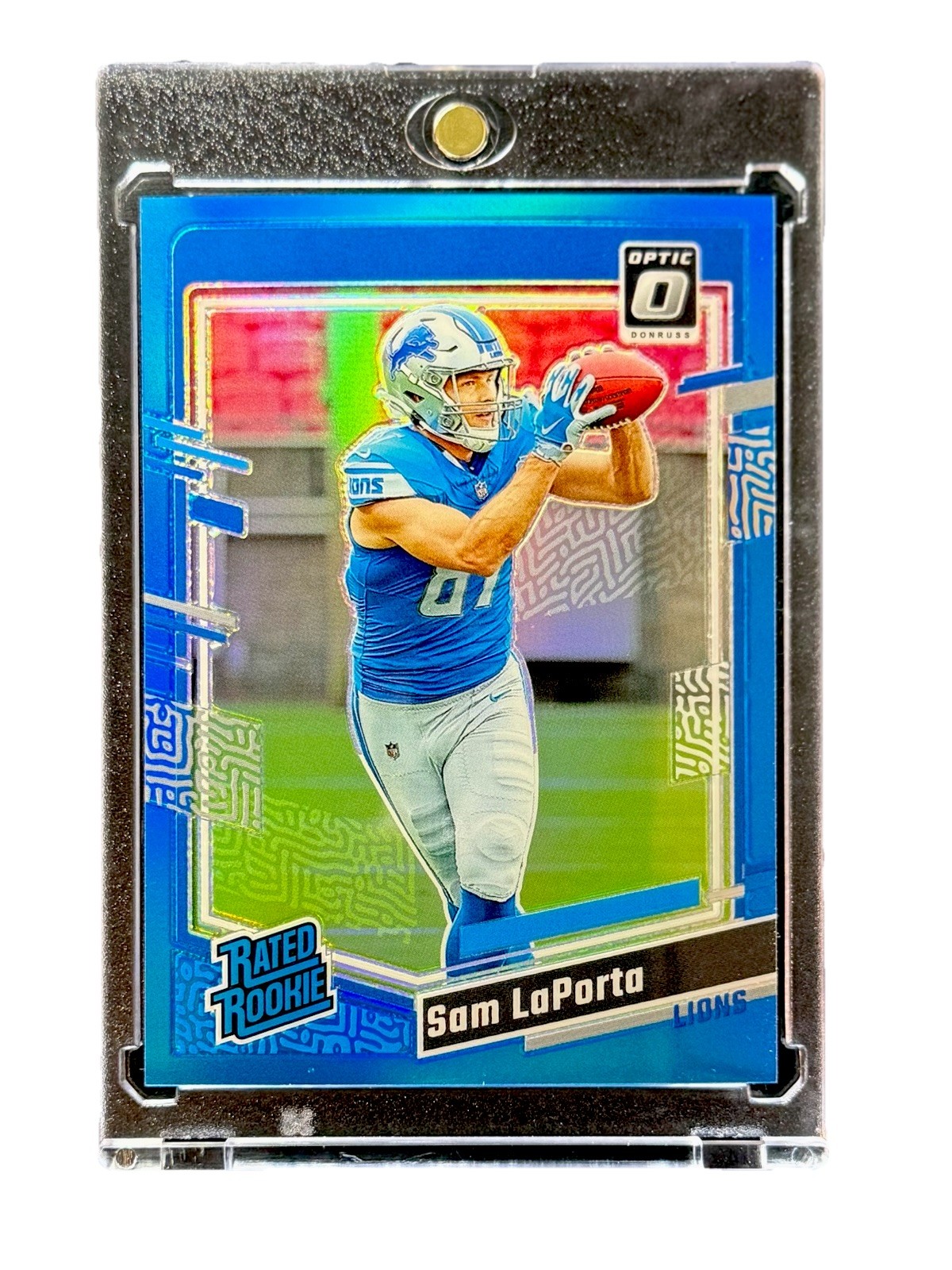 Sam LaPorta 2023 NFL Panini Donruss Optic RC Rated Rookie #237 Aqua Prizm /299