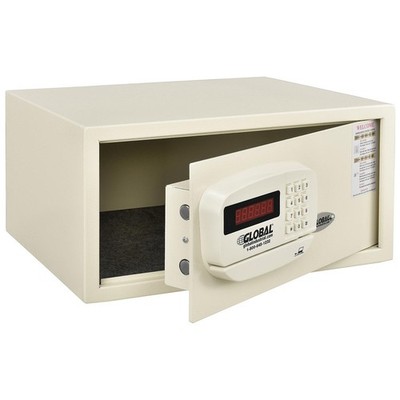 Hotel Safe Electronic Lock w/Card Slot Keyed Differently Off White 18''Wx15''Dx9''H
