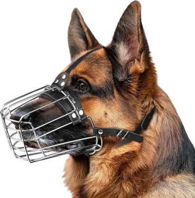 German Shepherd Muzzle for Large Sized Dog   Metal Dog Muzzle for German Shep...
