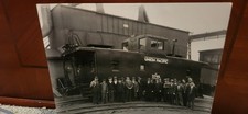 Vintage photo Union Pacific Railroad crew group in front of rail car #3799