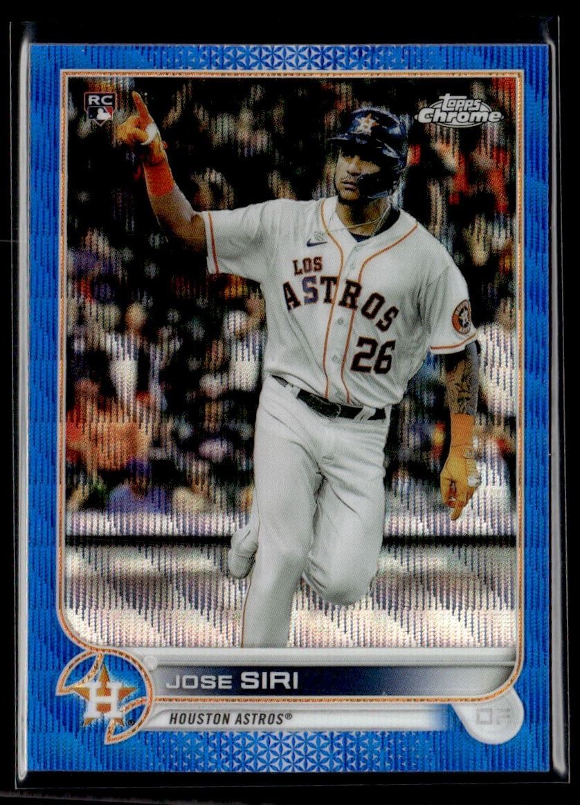 2022 Topps Chrome Blue Wave Refractor Jose Siri Rookie 72/75 Houston Astros #204