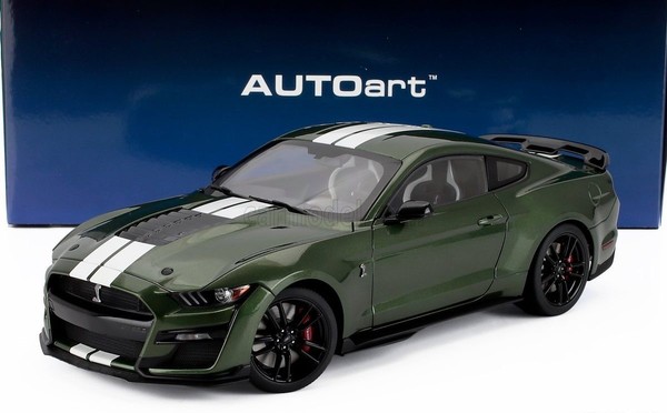 AUTOart 1/18 Ford Mustang Shelby GT500 Coupe 2023 GrüN 73097-image