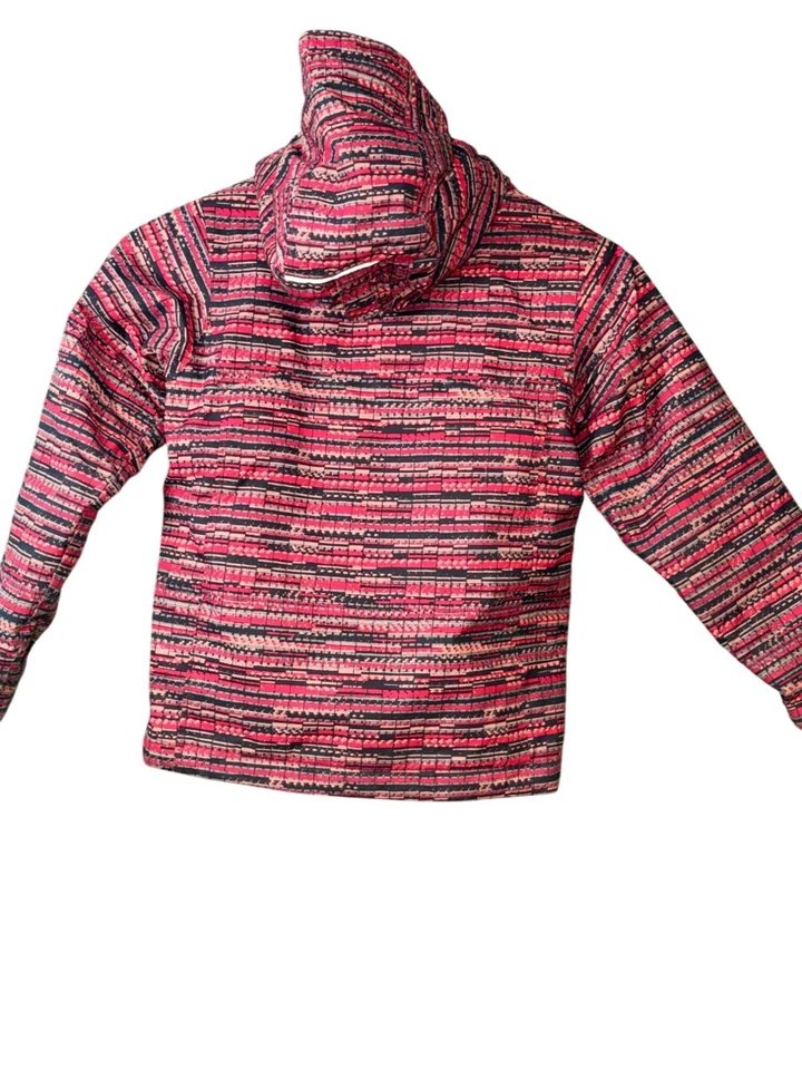 Chaqueta Columbia Girls XS Omni-Heat - Diseño a Rayas Rosa y Negro Vibrante Foto 4 de 4