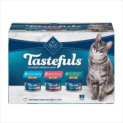 Wet Cat Food Variety Pack Natural Pate Entrees Salmon Chicken Ocean Fish Tuna 3