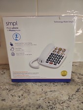 SMPL Photo Phone Big Button Corded Phone with One-Touch Dialing Photo Memory