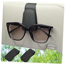 2 Packs Sunglasses Holder for Car, Sunglass Clip for Car Visor, Black 2 Pack