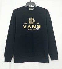 Vans Men s Off The Wall Graphic Fleece Crewneck Sweatshirt Color Black Size M