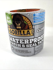 Gorilla Waterproof Patch  Seal Tape Roll CLEAR 4 in. x 8 ft Roll  113104