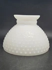 Vintage White Milk Glass Hobnail Student Lamp Shade 8" Fitter