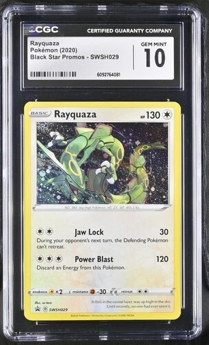 CGC 10 RAYQUAZA SWSH029 COSMOS HOLO BLACK STAR PROMO POKMEON GEM MINT