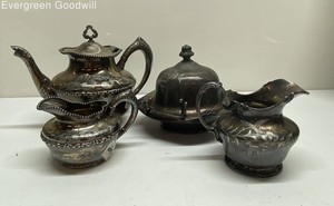 Babour Silver Co Quadruple Plate 4 PCS Tableware Set