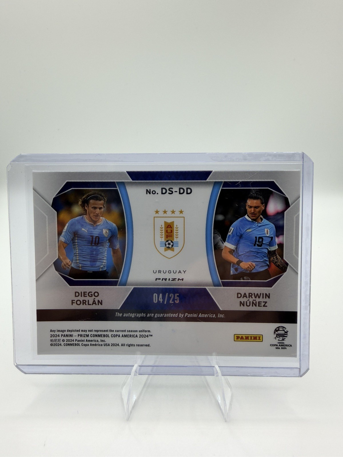 2024 Panini Prizm - Dual Signatures Darwin Nunez, Diego Forlan Auto /25 view 2