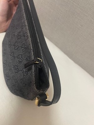 GUCCI GG Canvas Accessory Pouch Mini Bag Black Auth | eBay