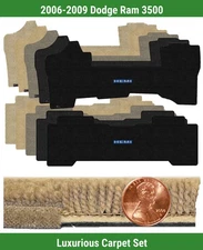 Custom Luxe Carpet Mat Set for 2006-2009 Dodge Ram 3500 w/Logo (2 pieces) #JPI