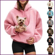 Unisex Pet Carrier Hoodie Cat Dog Bag Long Sleeve Sweatshirt Multiple Colors