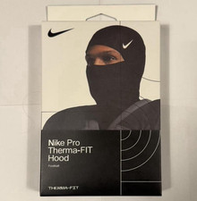 Nike Pro Therma-FIT Hood Football Balaclava Black One Size Polyester Logo